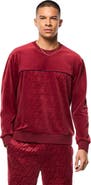 Sergio Tacchini Bandiera Debossed Velour Crewneck