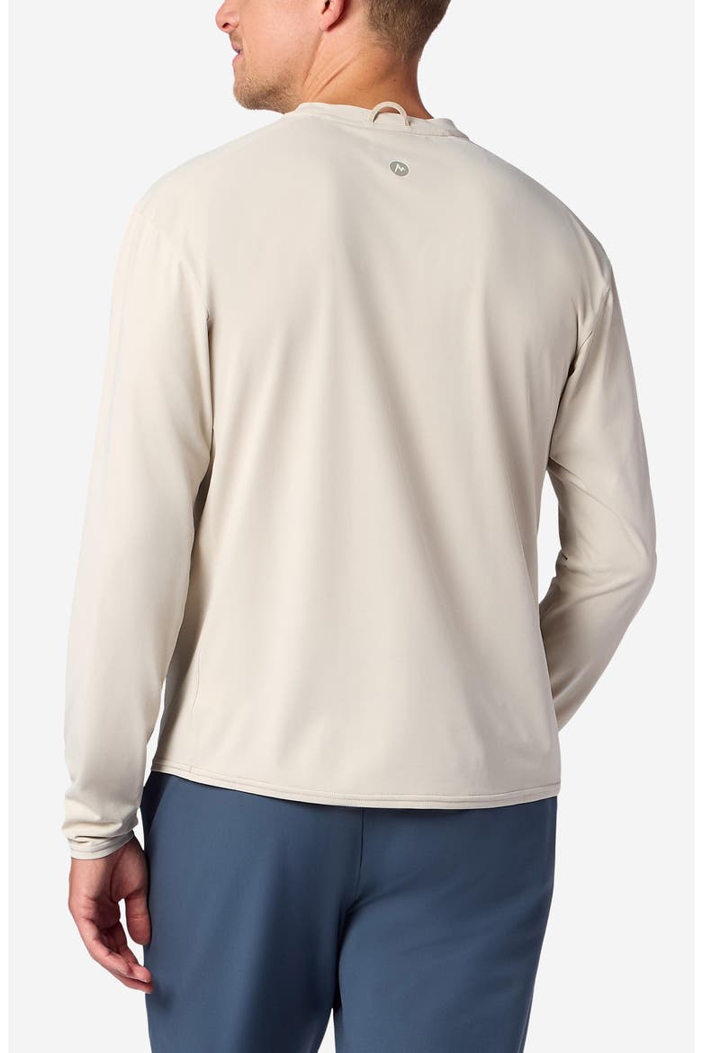 AirExchange SolarShield UPF Long Sleeve Crewneck T-Shirt, Alternate, color, BIRCH BARK