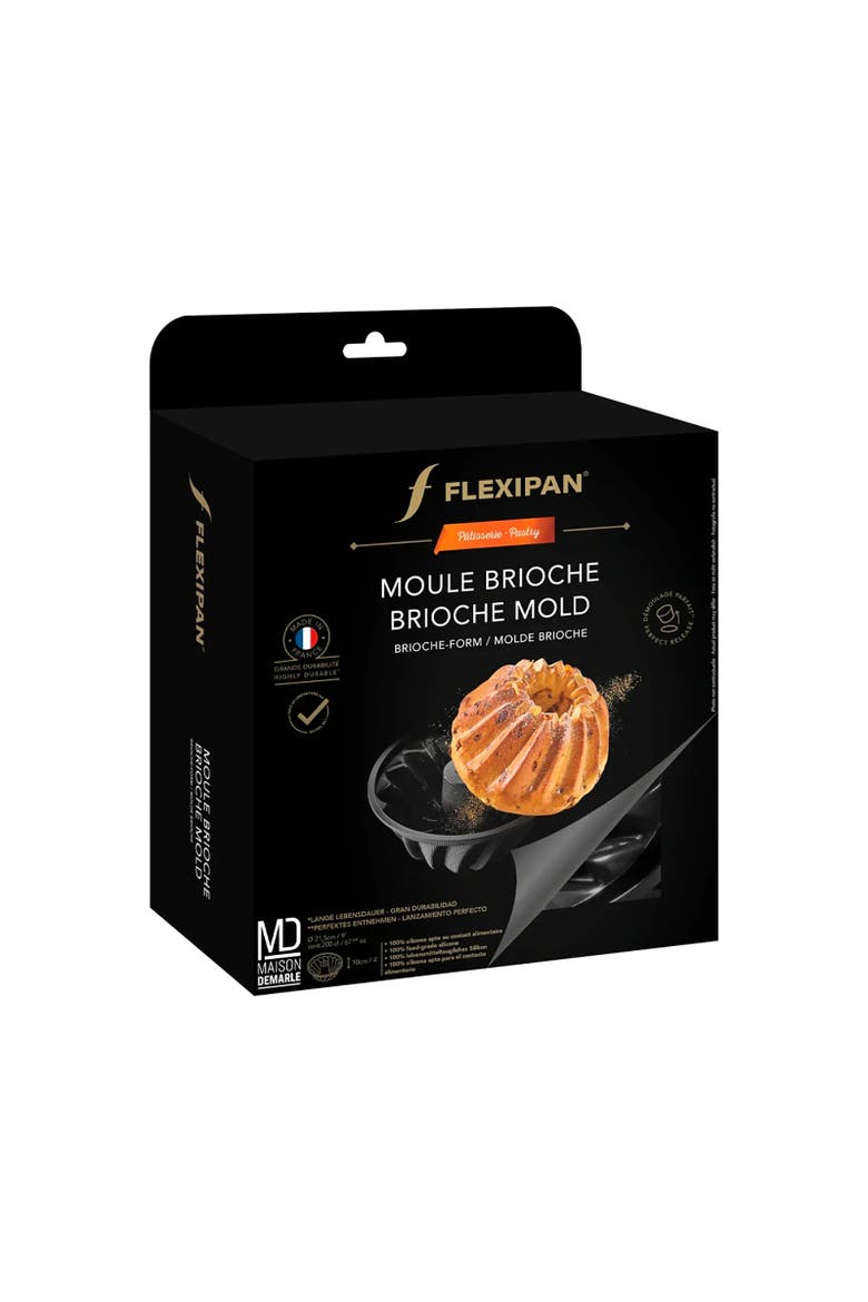 Flexipan Brioche Mold, Alternate, color, Black
