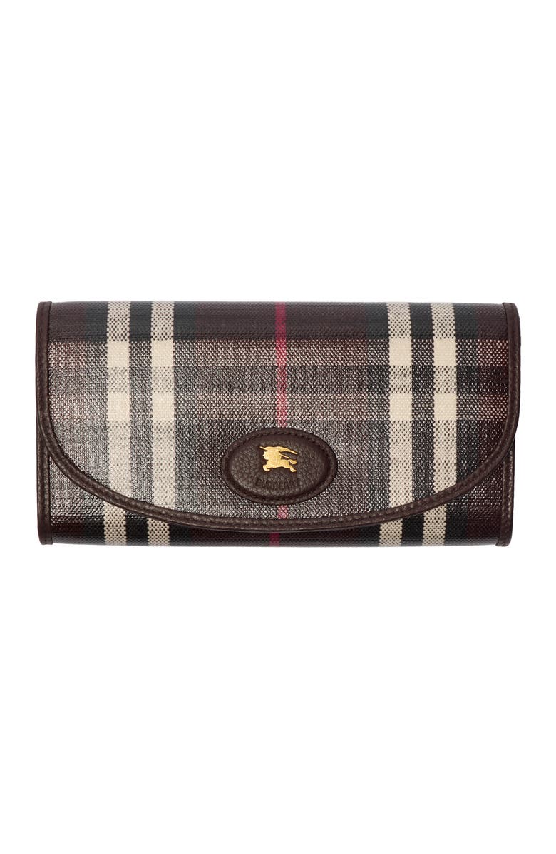 Burberry Highlands Continental Wallet, Main, color, Mahogany Red