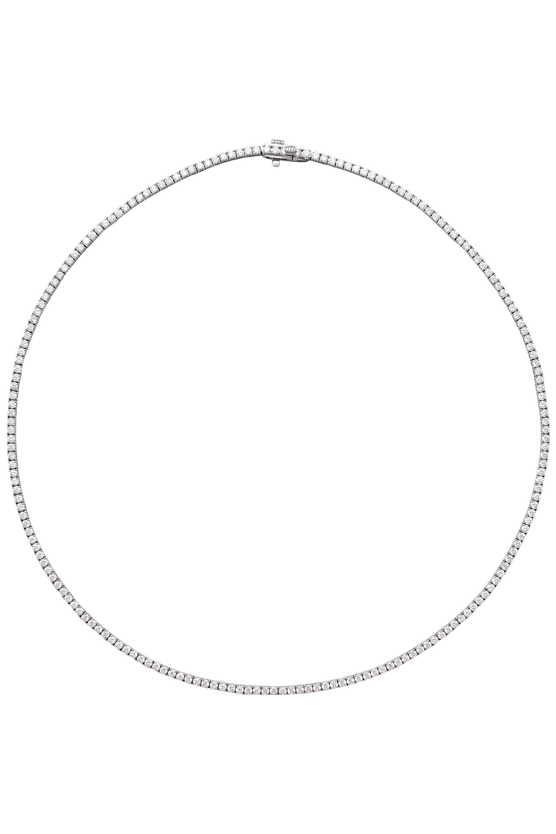 5 7/8 CT Lab-Grown Diamond Line 16" Necklace in 14K Gold, Main, color, White