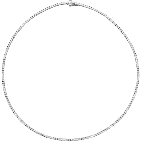 5 7/8 CT Lab-Grown Diamond Line 16" Necklace in 14K Gold