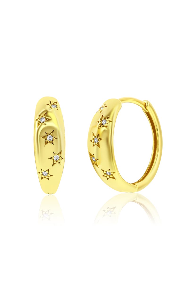 Donatello Gian Sterling Silver Crystal Star Earrings, Main, color, 