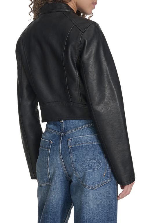 Levi's Faux Leather Racer Jacket In Black