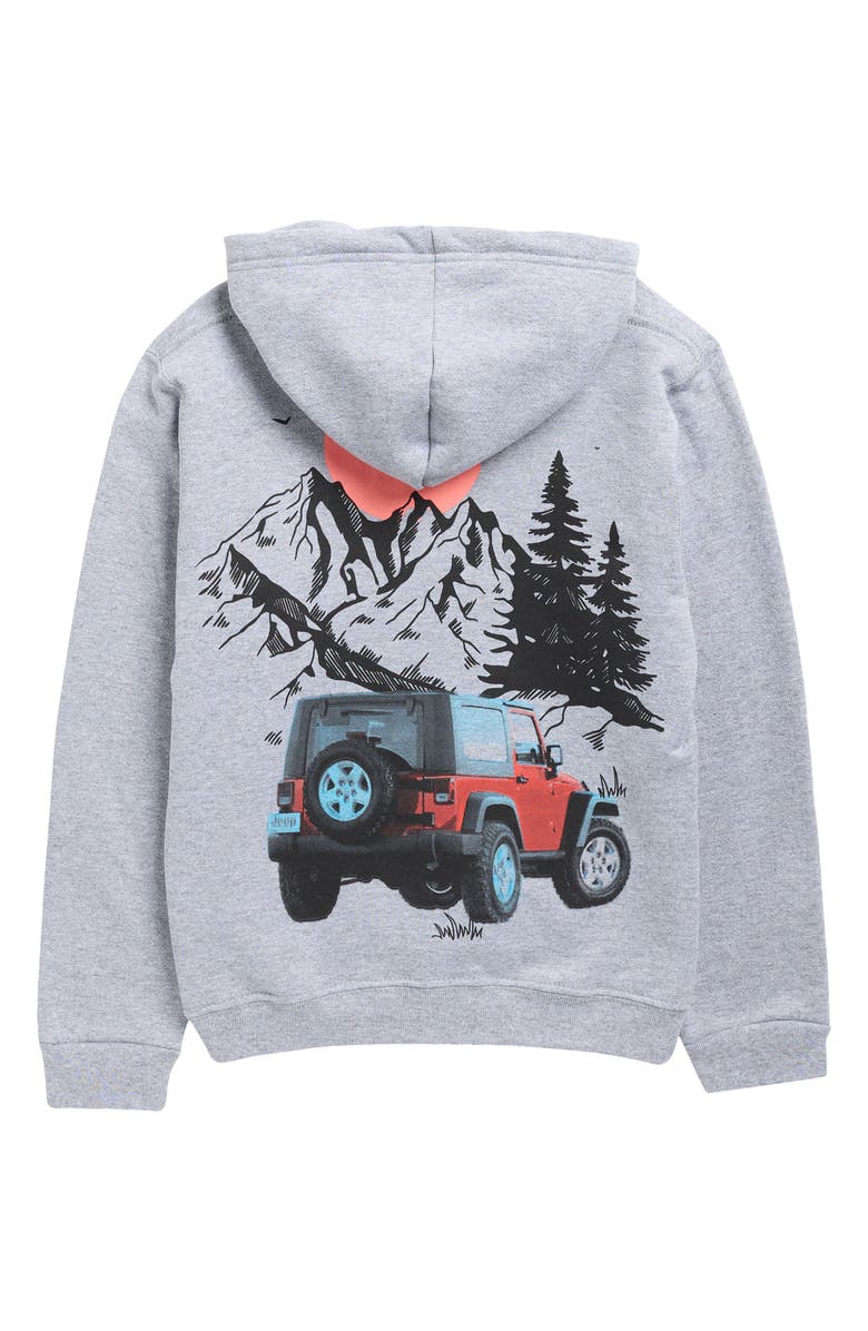 Philcos Kids' Jeep Forest Cotton Hoodie, Alternate, color, Heather Sport Grey