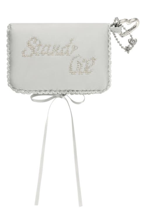 Stand Oil Embroidered Logo Wallet In White
