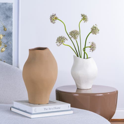 Dinadecor Mosco Vase In Brown