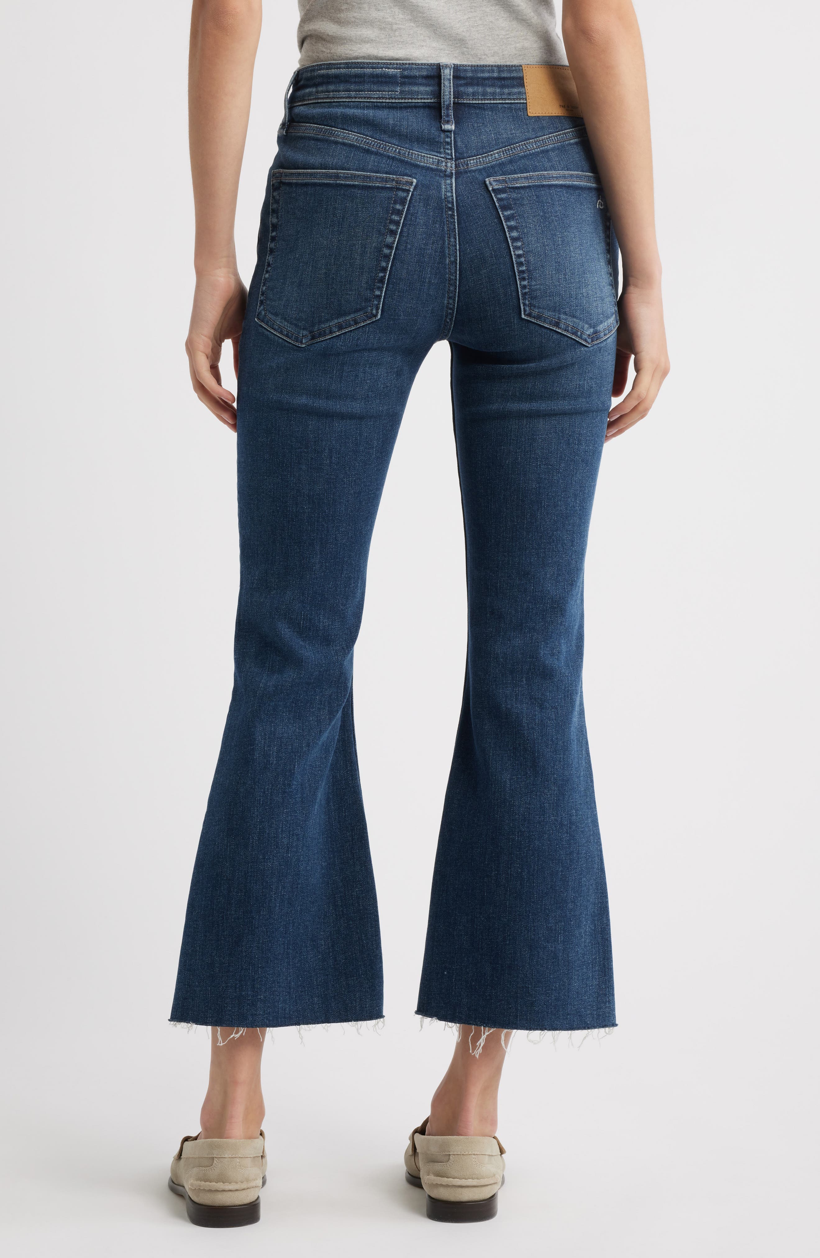 Flexi Dahlia Raw Hem Mid Rise Ankle Flare Jeans - image 2