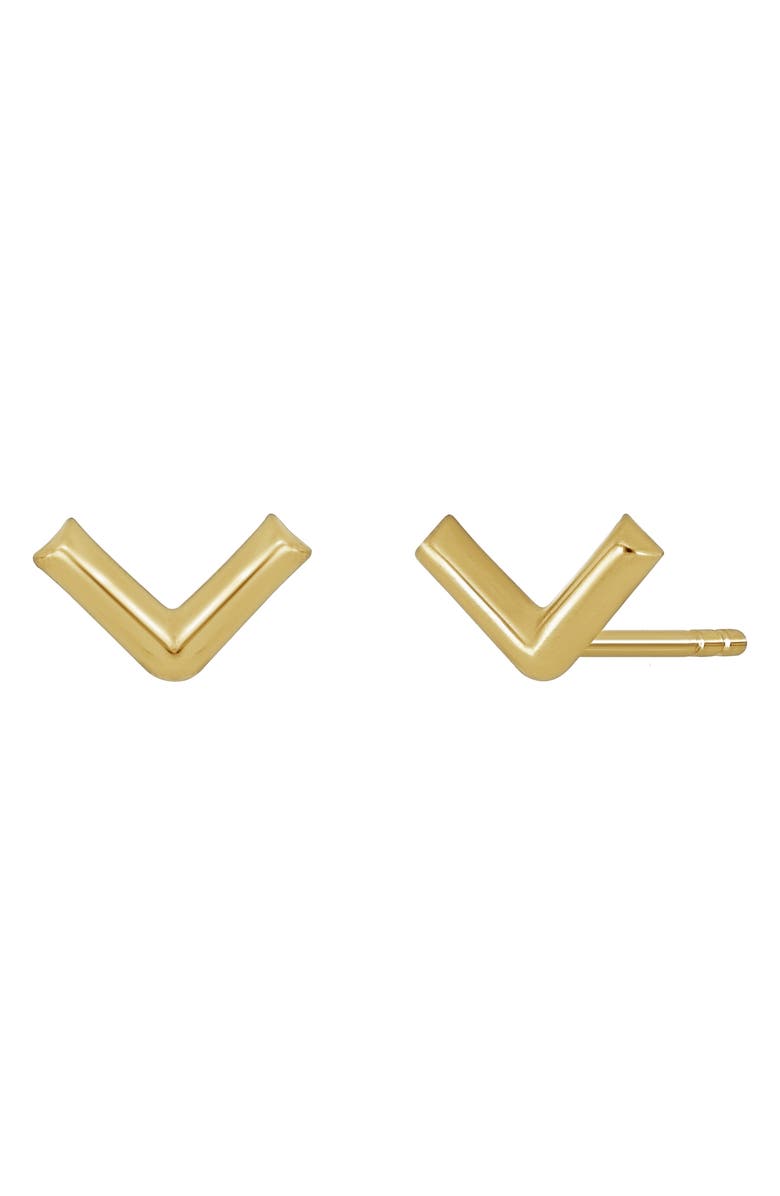 Bony Levy 14K Gold Chevron Earrings, Main, color,