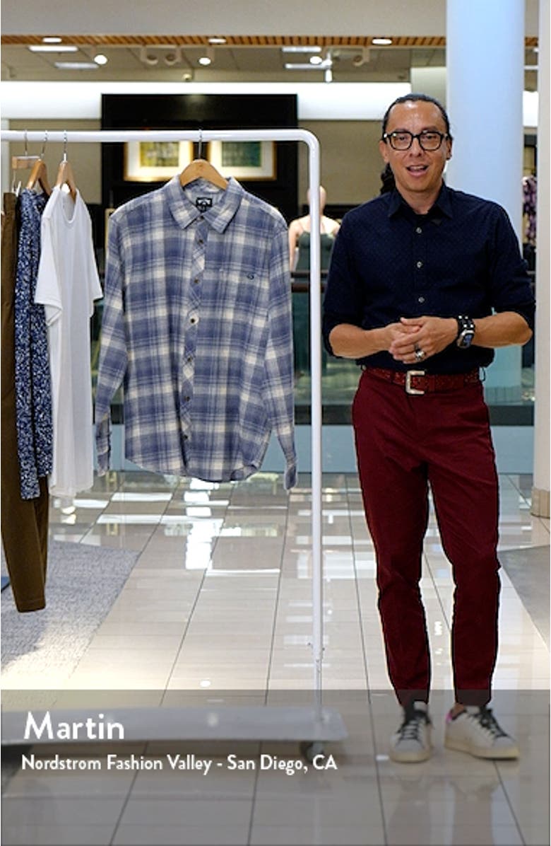 Coastline Plaid Cotton Flannel Button-Up Shirt, sales video thumbnail