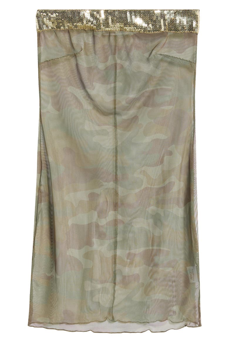 Chyler Camo Print Sequin Strapless Minidress, Alternate, color, CAMO