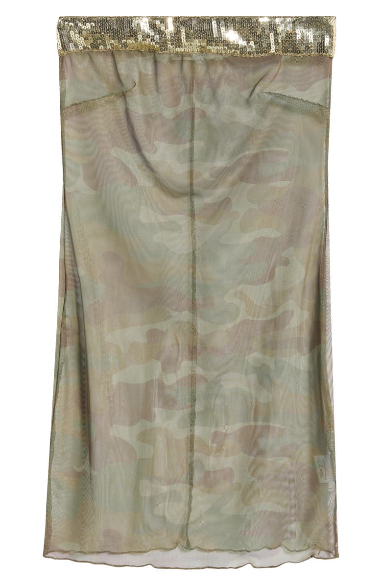 Bella Venice Chyler Camo Print Sequin Strapless Minidress, Alternate, color, Camo