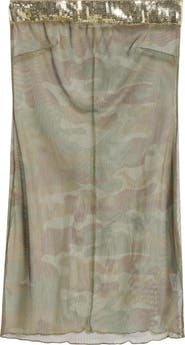 Bella Venice Chyler Camo Print Sequin Strapless Minidress