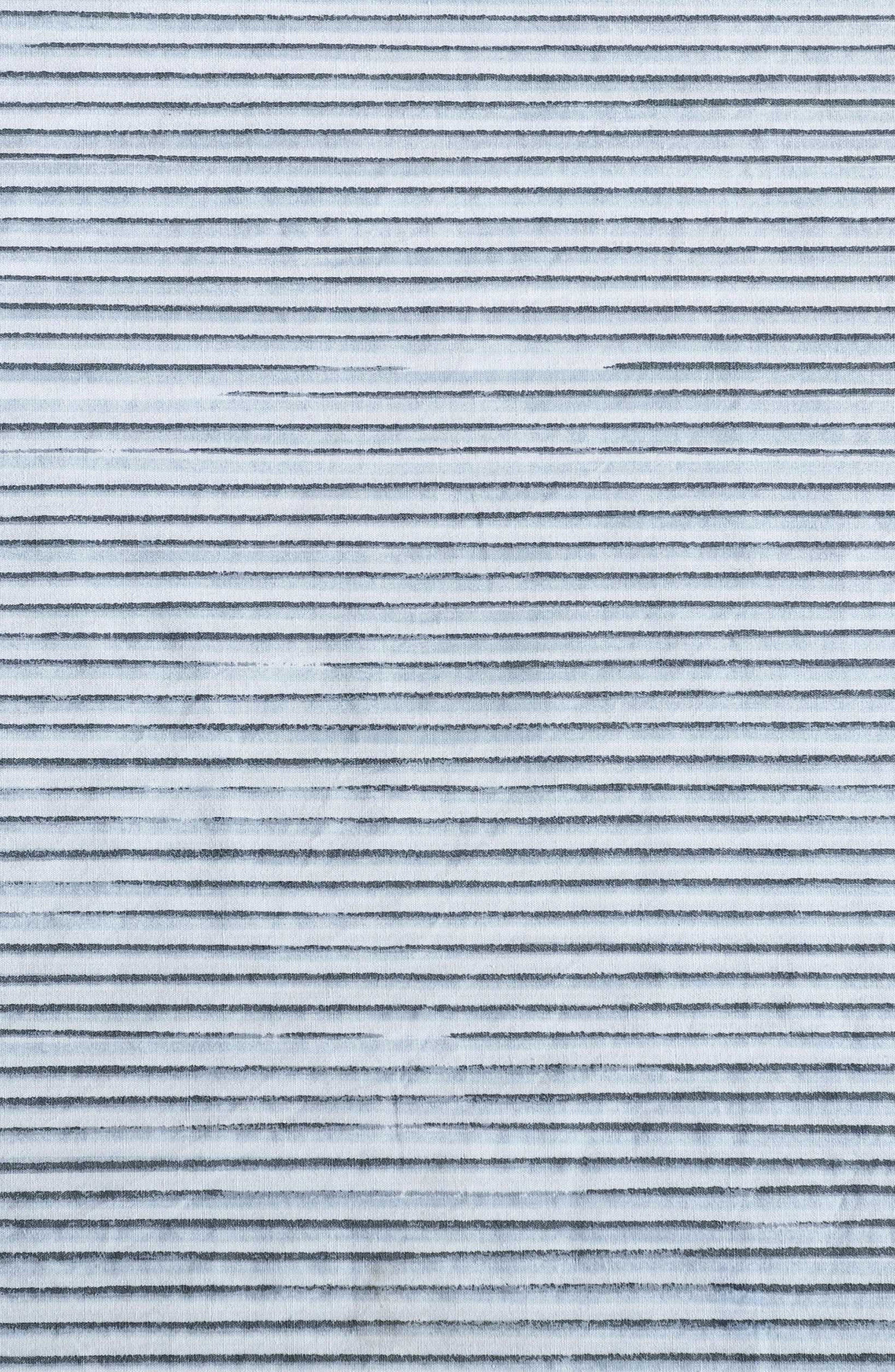 Wavy Stripe Washed Percale Sheet Set - Thumbnail 5