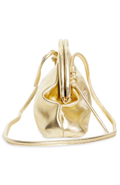 Mansur Gavriel Baci Leather Frame Shoulder Bag In Gold