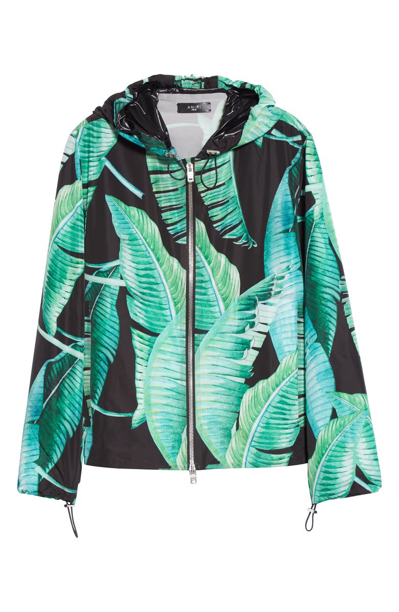 AMIRI Banana Leaves Hooded Jacket, Alternate, color, 