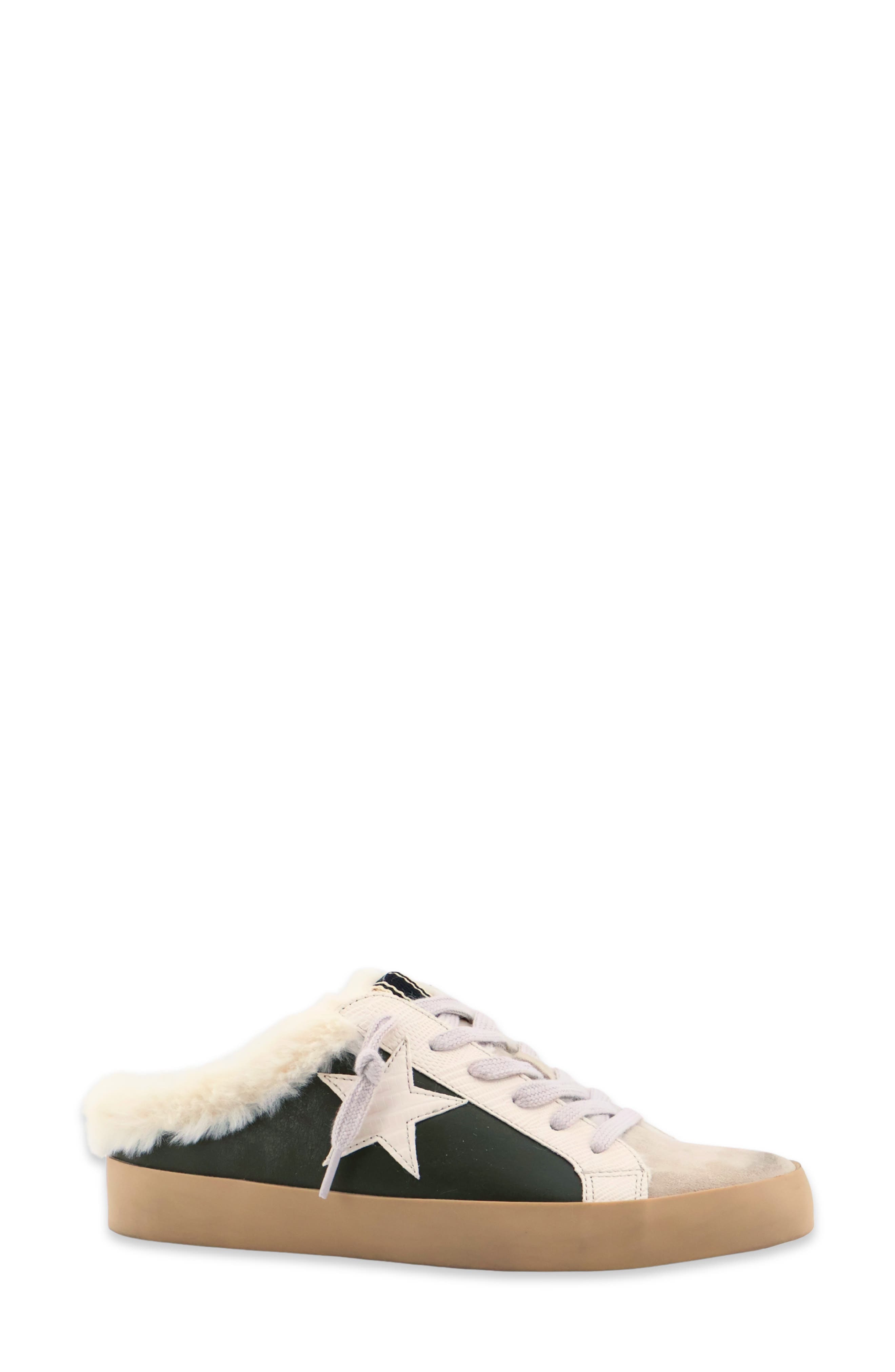 Pinah Faux Leather Mule Sneaker, Main, color, OLIVE GREEN