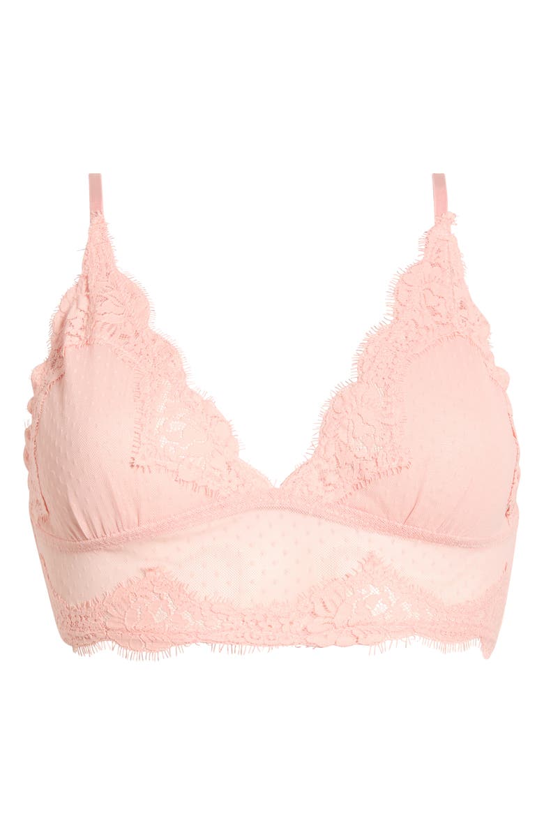 Free People Fiona Longline Bralette, Alternate, color, Flamingo Flamenco
