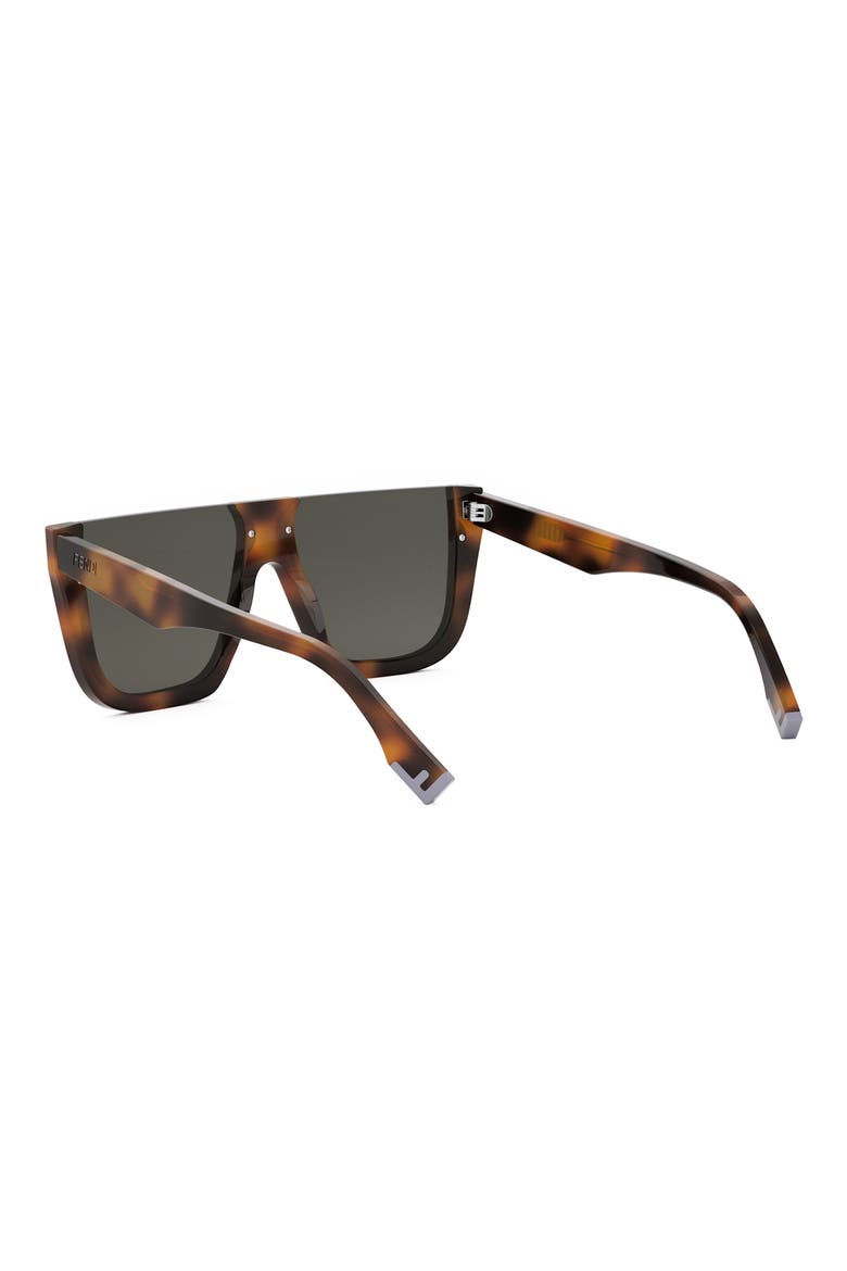 'Fendi Way Flat Top Sunglasses, Alternate, color, BLONDE HAVANA / SMOKE