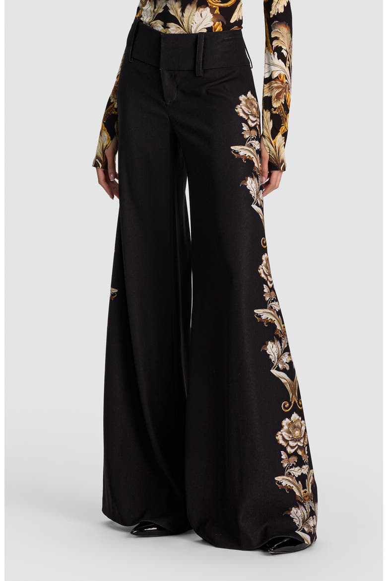 Olivia Wide Leg Pants, Alternate, color, NOIR ELEGANCE OFF WHITE