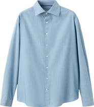 MANGO Slim Fit Cotton Button-Up Shirt