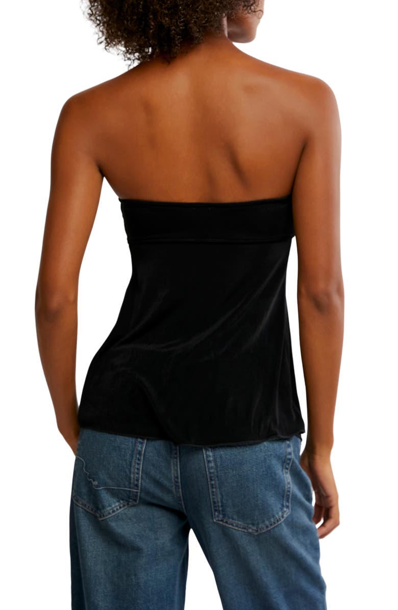 Free People Call Me Later Split Front Strapless Top, Alternate, color,