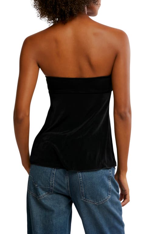 Free People Call Me Later Split Front Strapless Top