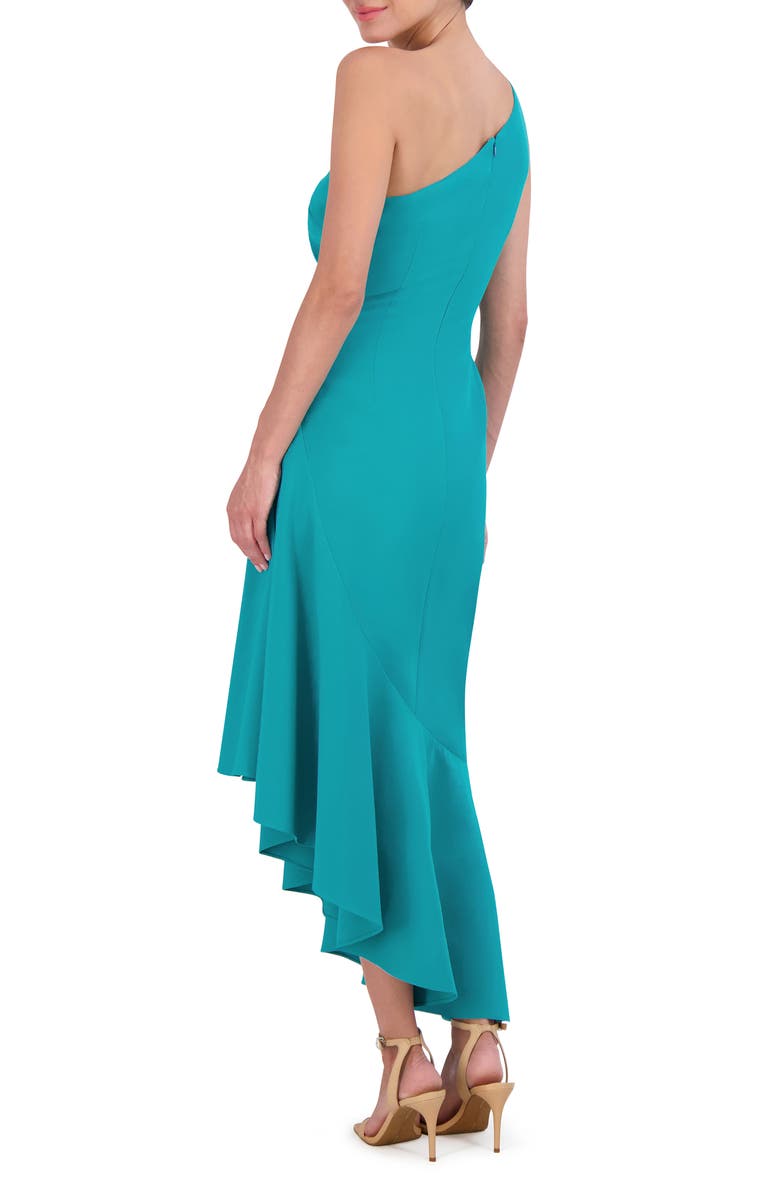 Eliza J One-Shoulder Midi Cocktail Dress, Alternate, color, 