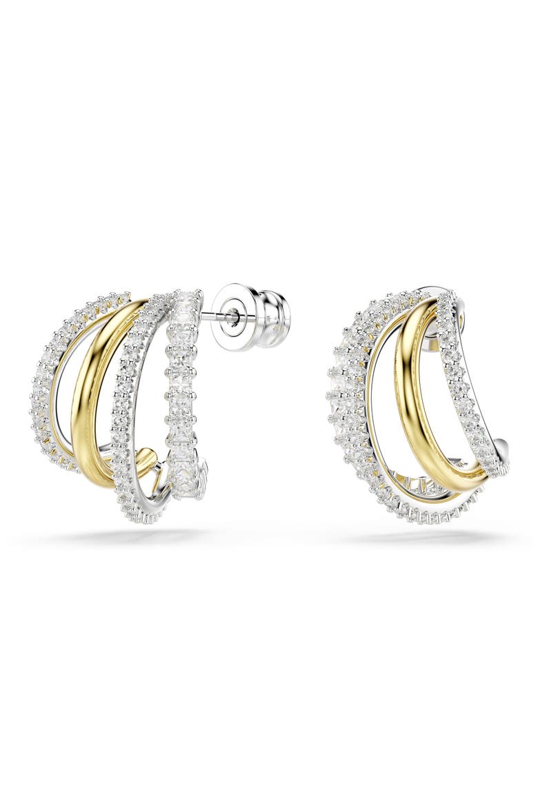 Hyperbola Hoop Earrings, Alternate, color, WHITE