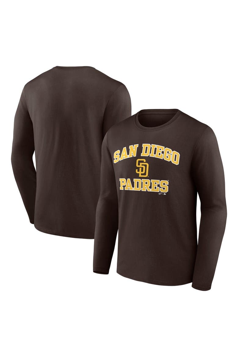 Men's Logo Athletic Brown San Diego Padres Heart & Soul Long Sleeve T-Shirt, Main, color, Brown