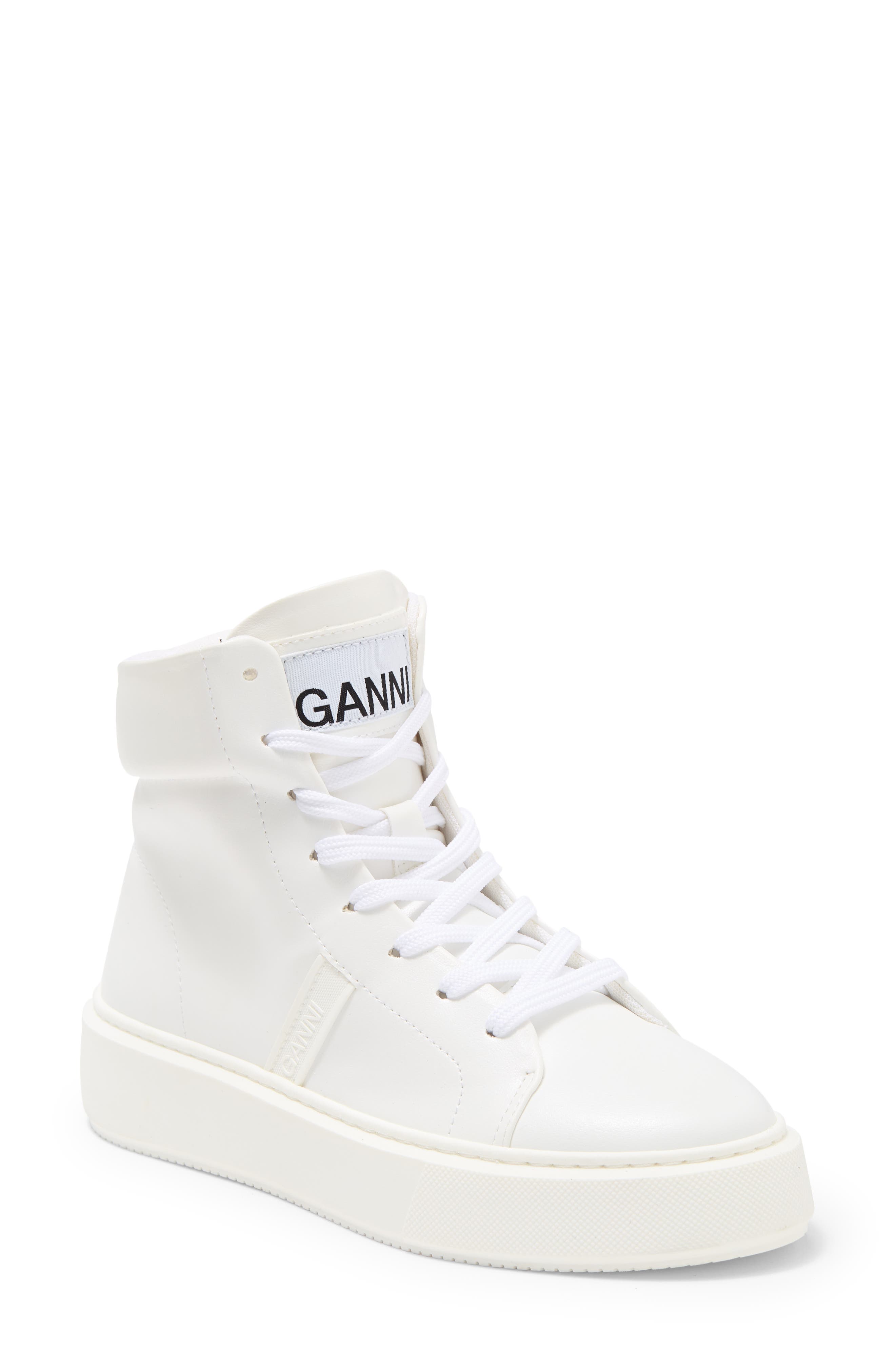 womens white high low tops