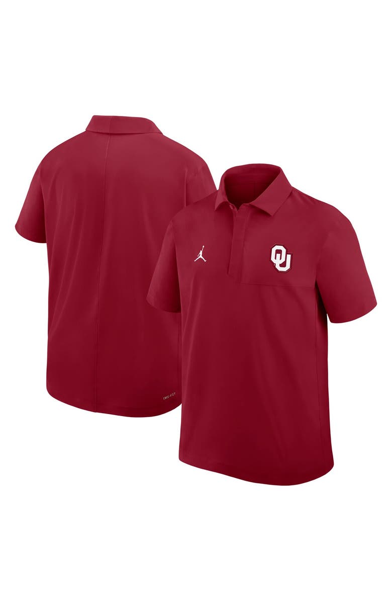Jordan Brand Men's Jordan Brand Crimson Oklahoma Sooners 2025 Coaches Sideline Polo, Alternate, color, Crimson