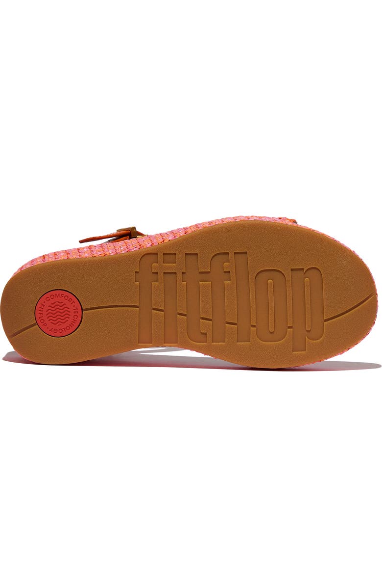 FitFlop PlatFForms Woven Ankle Strap Wedge Sandal, Alternate, color, Satsuma/Pink Perfect