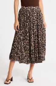 Joie Printed Pleated Skirt