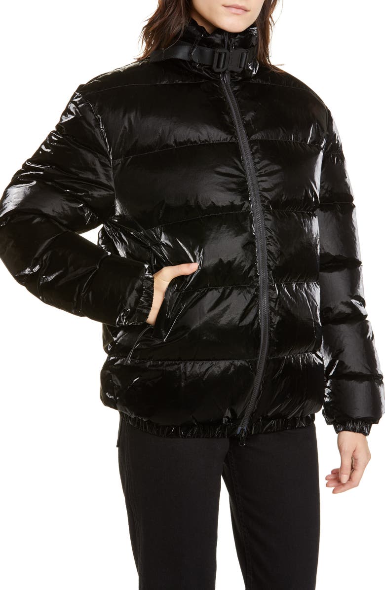 1017 ALYX 9SM Down Puffer Coat, Alternate, color, Black