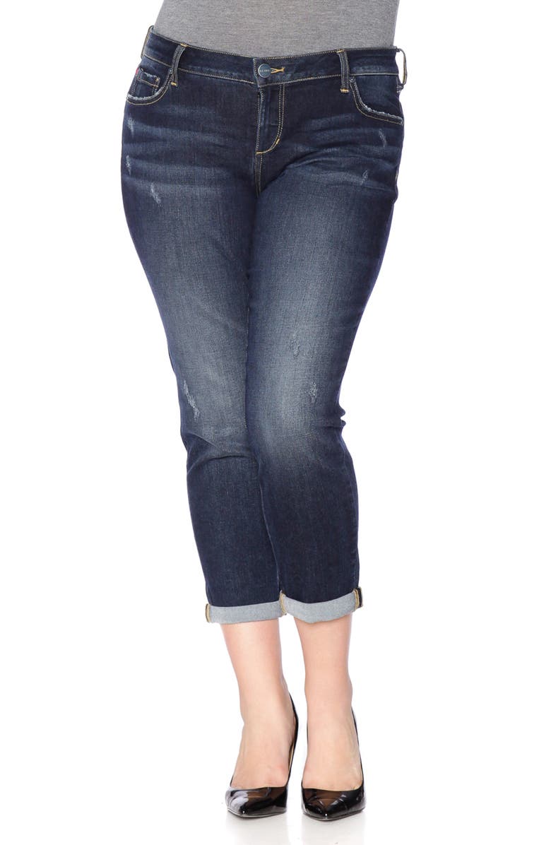 SLINK Jeans Stretch Ankle Boyfriend Jeans, Main, color,