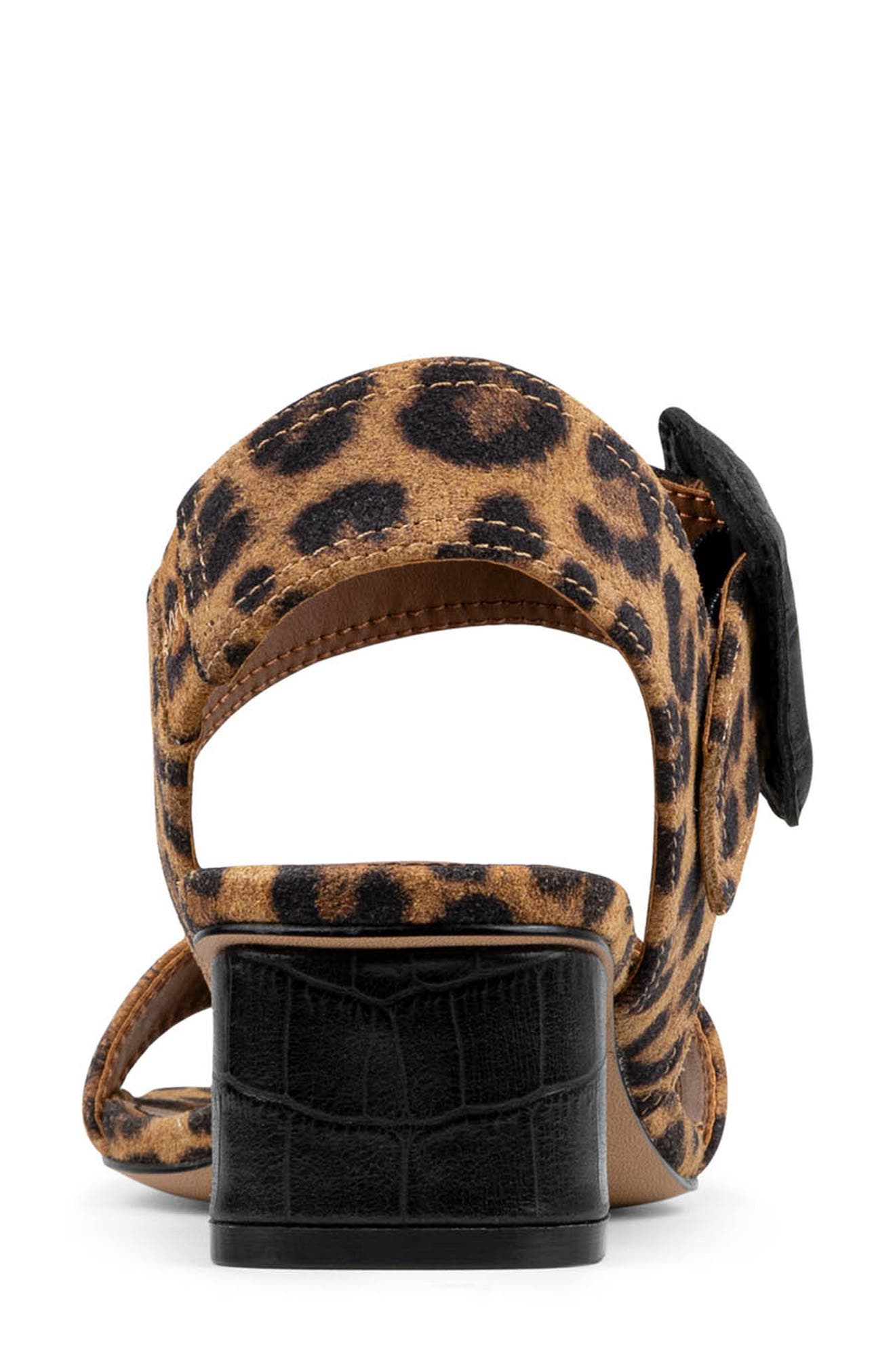 Oversize Buckle Slingback Sandal, Alternate, color, LEOPARD