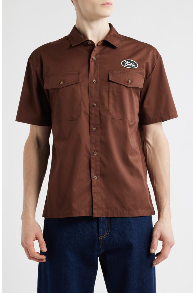 Builders Olson Button-Up Shirt, Main, color, CHOCOLATE