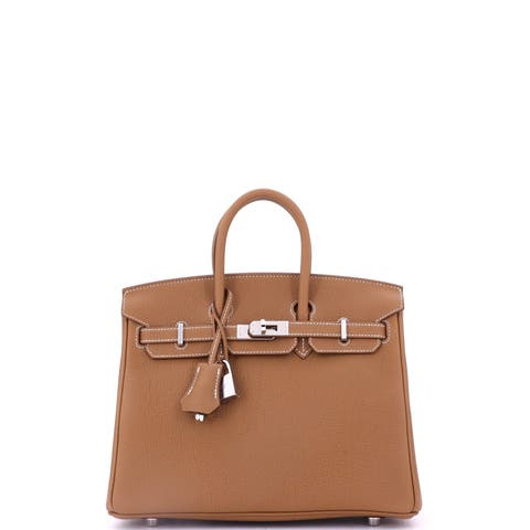 Birkin Handbag Brown Togo with Palladium Hardware 25