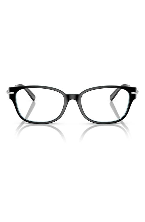 Tiffany & Co . 54mm Pillow Optical Glasses In Black Blue
