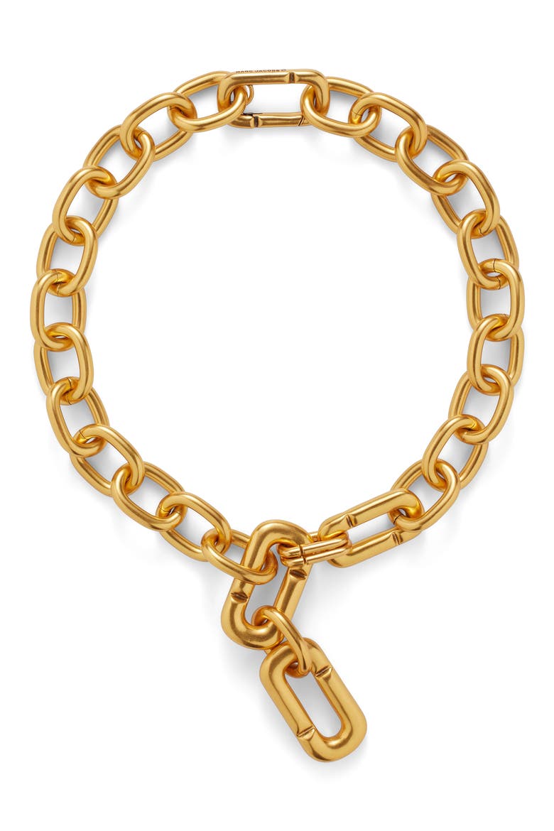 Pop J Marc Statement Necklace, Main, color, ANTIQUE GOLD
