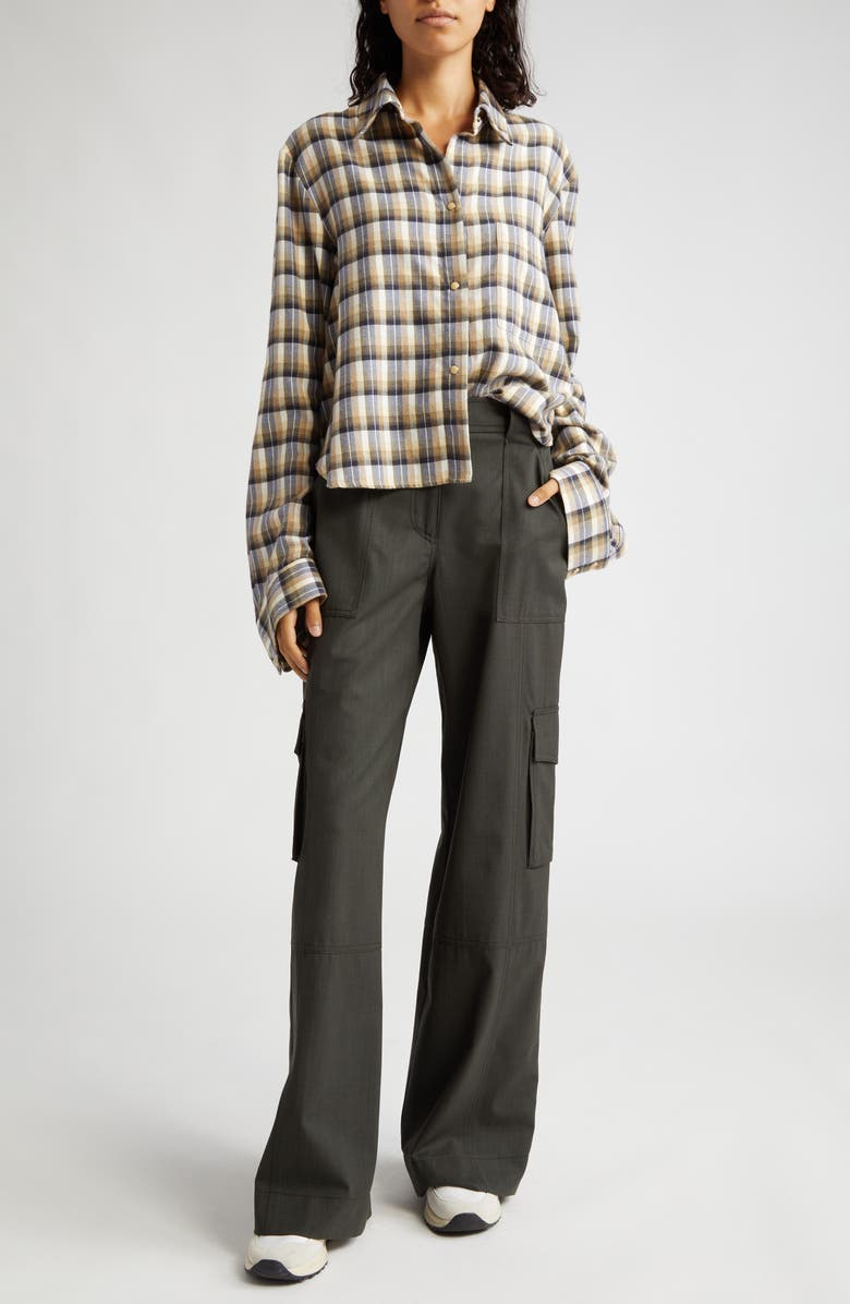 TWP Stretch Wool Cargo Pants, Alternate, color, Military