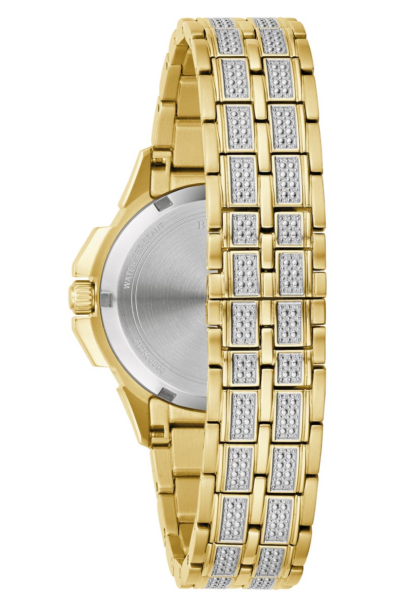 BULOVA Octava Pavé Crystal Bracelet Watch, 34mm, Alternate, color,