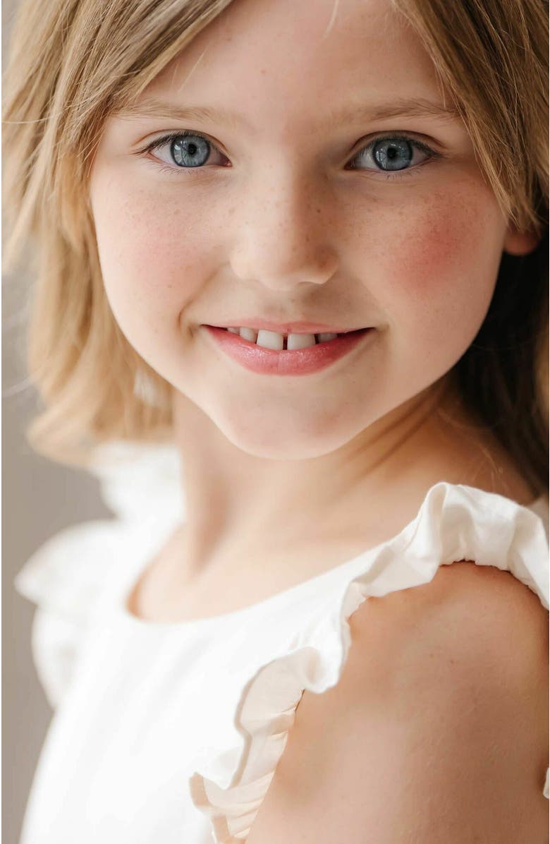 Hope & Henry Girls' Organic Tiered Sateen Party Dress, Toddler, Alternate, color, Ecru Sateen