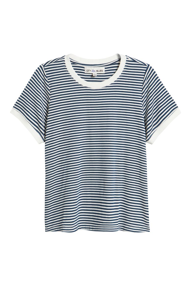 Stripe Ringer T-Shirt, Alternate, color, NAVY