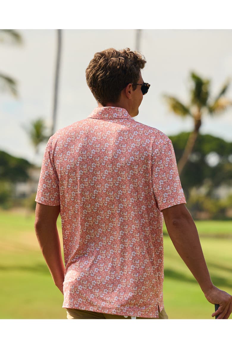 The Azaleas - Sunset Golf Shirt, Alternate, color, Orange