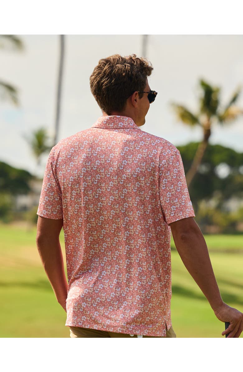 Kenny Flowers The Azaleas - Sunset Golf Shirt, Alternate, color, Orange