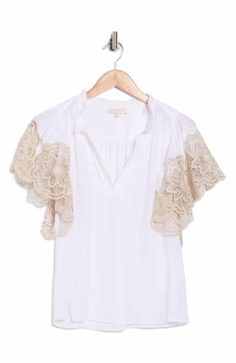 Ramy Brook Esti Embroidered Sleeve Top