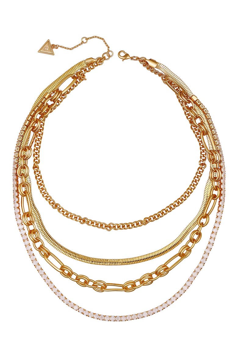 Layered Necklace, Main, color, GOLD TONE