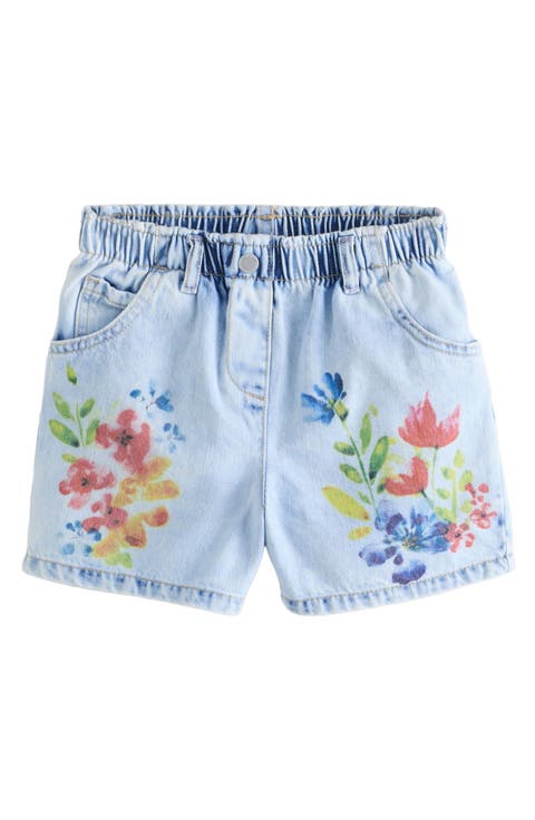 Kids' Floral Denim Shorts (Little Kid)